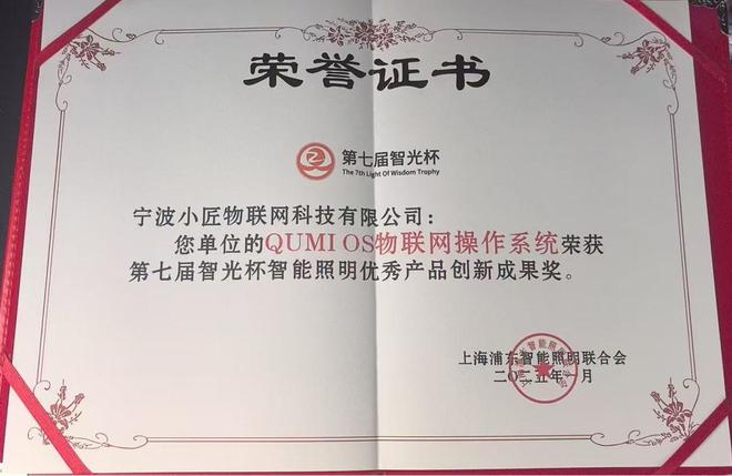 杯奖项推动智能照明行业迈向新高度AG真人娱乐网址小匠物联荣获智光(图2)